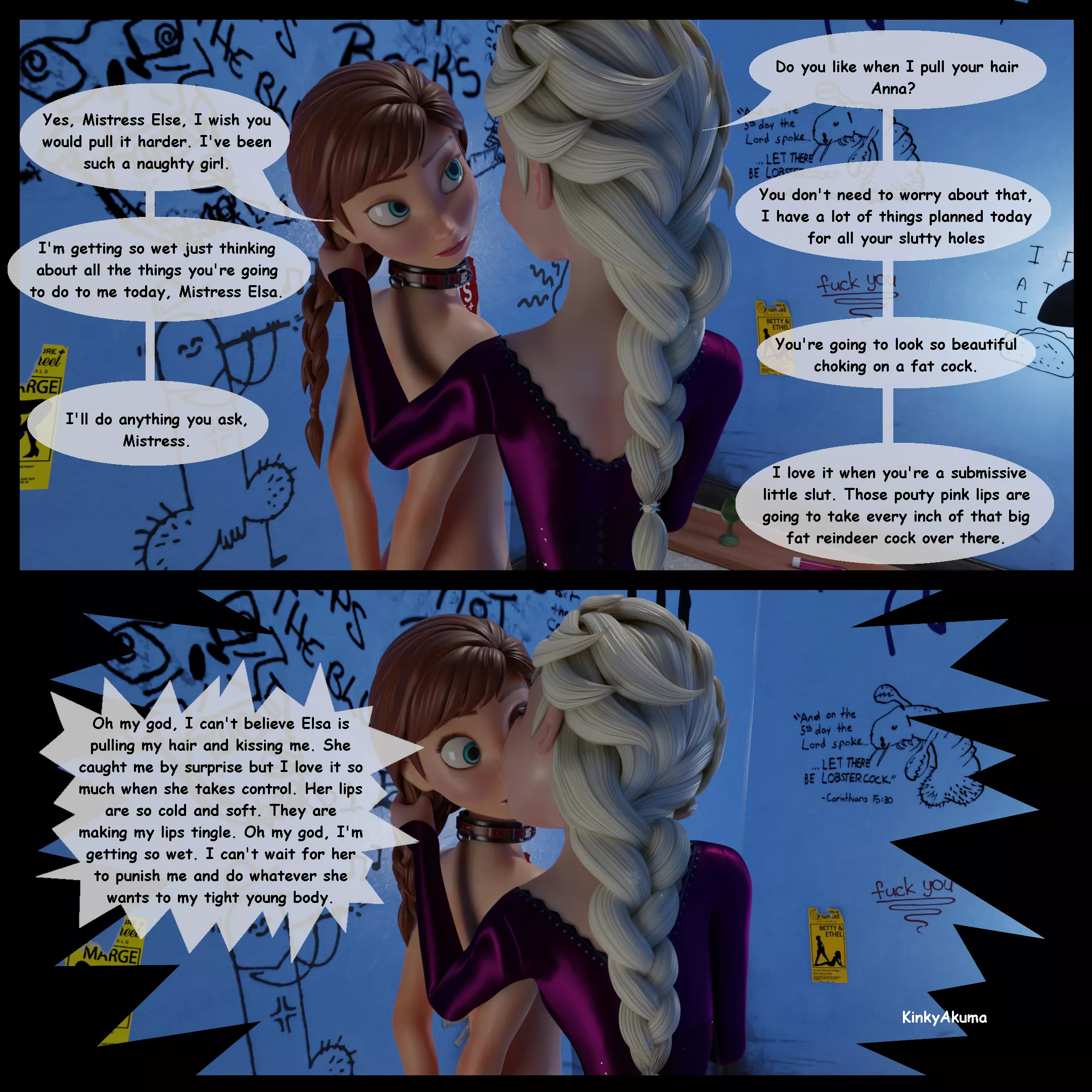 Elsa takes Anna to a Glory Hole 2 posted by KinkyAkuma
