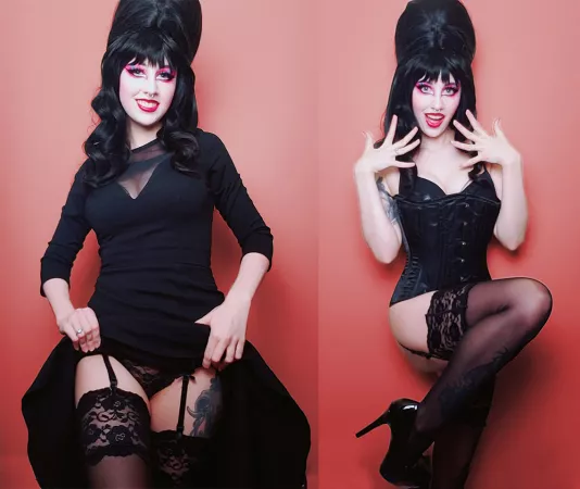 Elvira Mistress of the Dark Pinup On/Off by Aesthel by aesthel