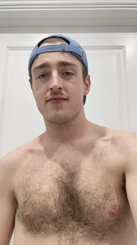 Embracing my hairy chest by hankyhoney