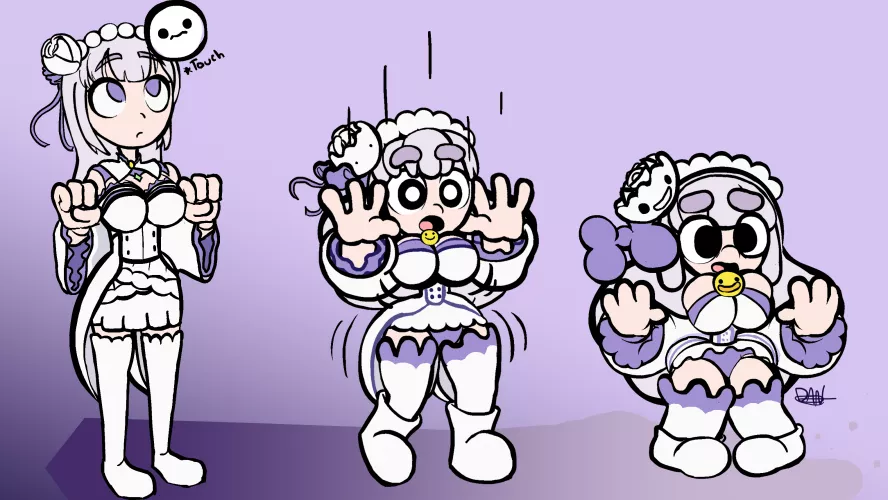 Emilia Chibification tf (by me) by borrinlequine