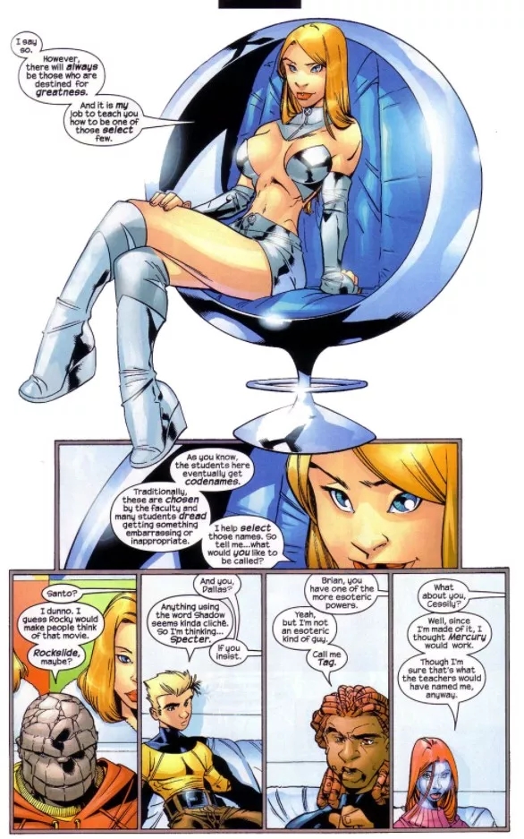 Emma Frost And Her Students [New Mutants (2003) #10] posted by lordhater1