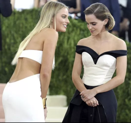 Emma Watson and Margot Robbie have my throbbing by thatyeeyeeyeah