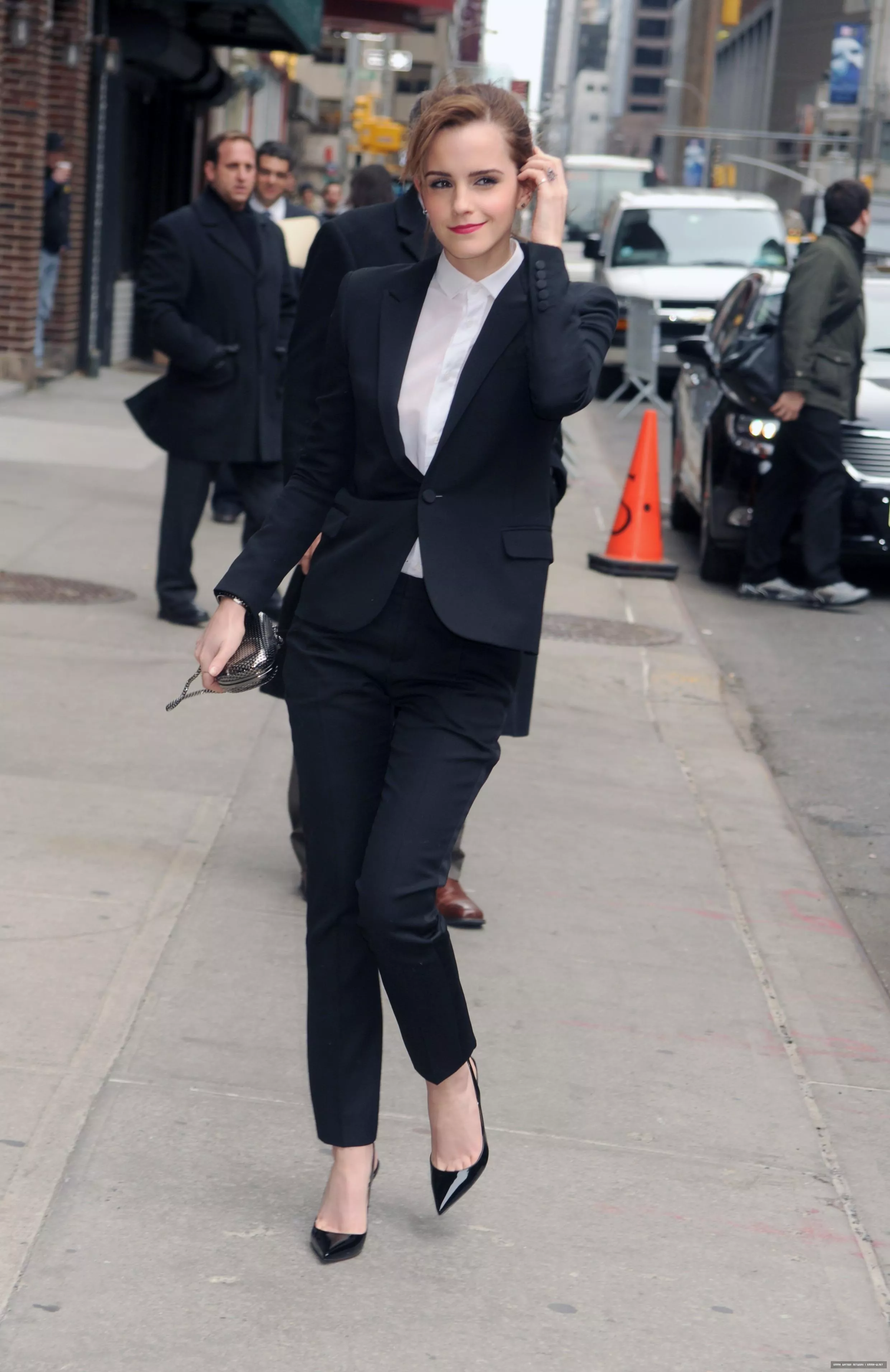 Emma Watson in Suit and Louboutins😍 posted by BOOOOOOOBIES