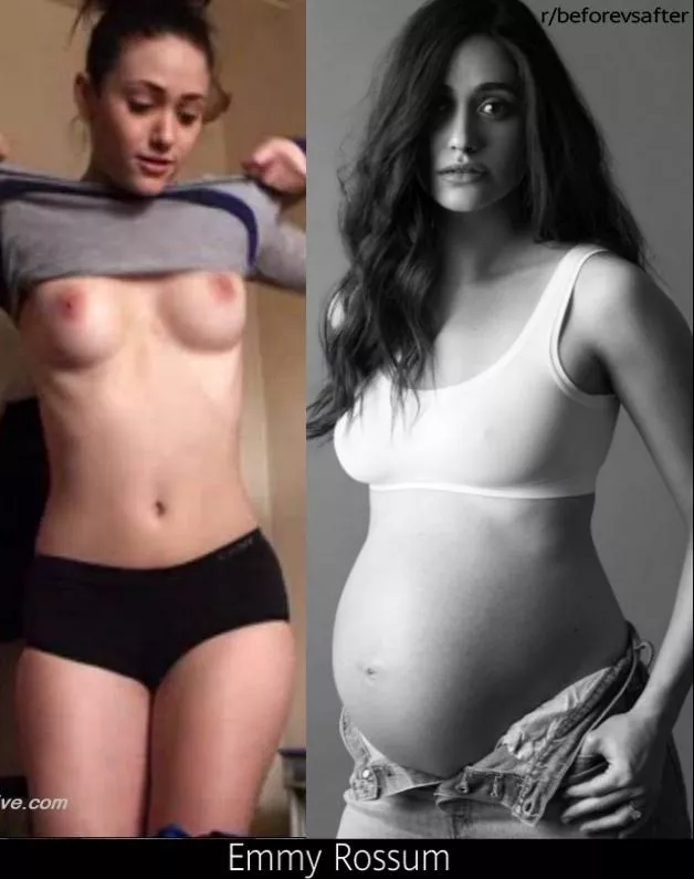 Emmy Rossum before and during pregnancy posted by culculdelalune