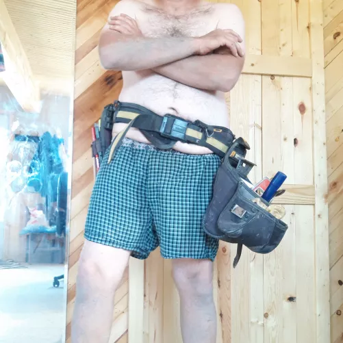 End of season and still covered with mud with my belt on, cause why not. Farmer's tanned all over, sorry. by nothin1941