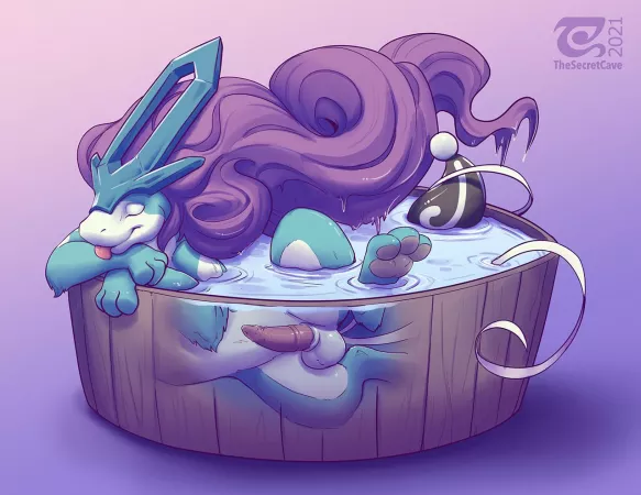 Enigma Bath (The_Secret_Cave) by TangentYoshi
