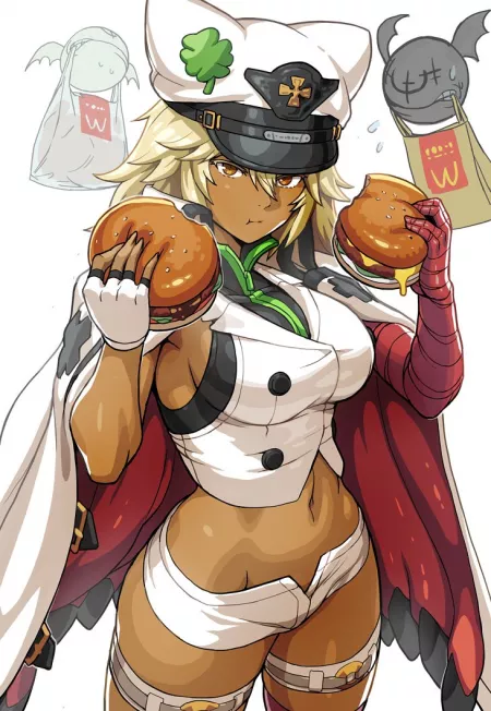 Enjoy Ramlethal Valentine enjoying some burgers 🍔 (tktr33) [Guilty Gear Strive] by Souted