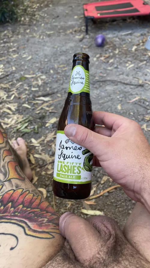 Enjoying a nice cold one after work by RyIsSad