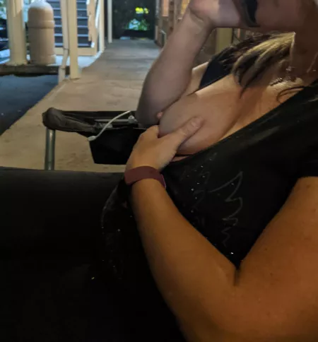 Enjoying a warm evening on the motel porch by HunterJo1988