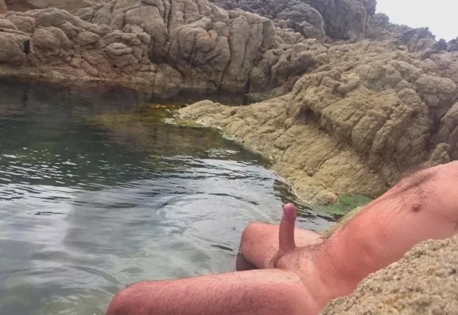 Enjoying the beach boner by nakedbodyworld