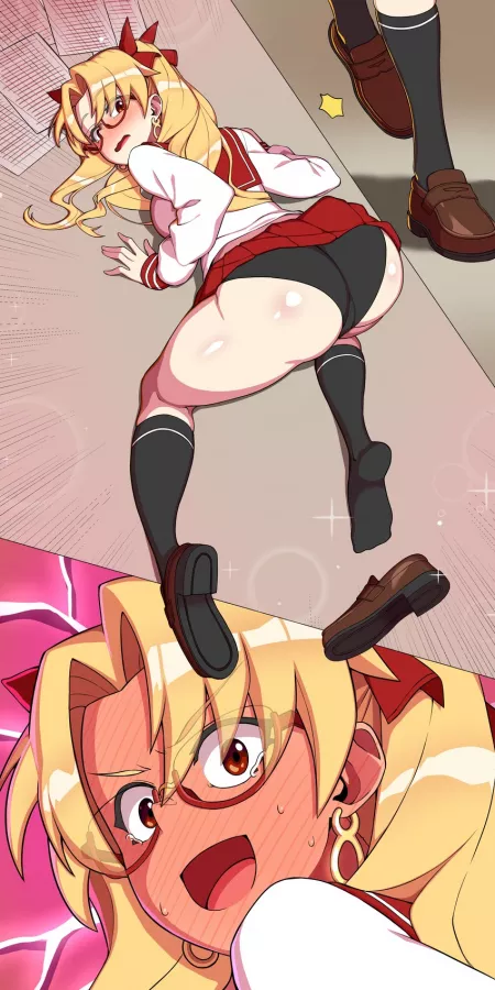 Ereshkigal trips and falls by theonetruekaiser