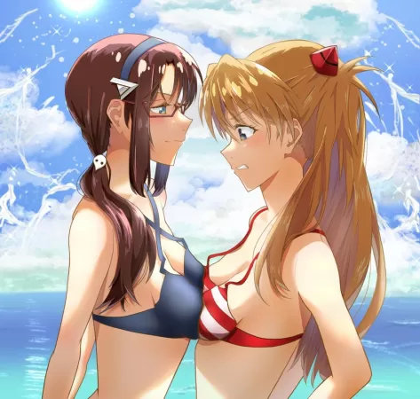 [Evangelion] Mari Asserting Dominance by Written_up_for_125