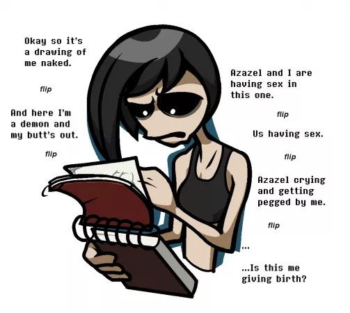 Eve finds Azazel's stuff by w_i_d_0084