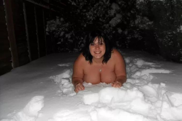 Even nudists like to play in the snow by Udderluvr2020