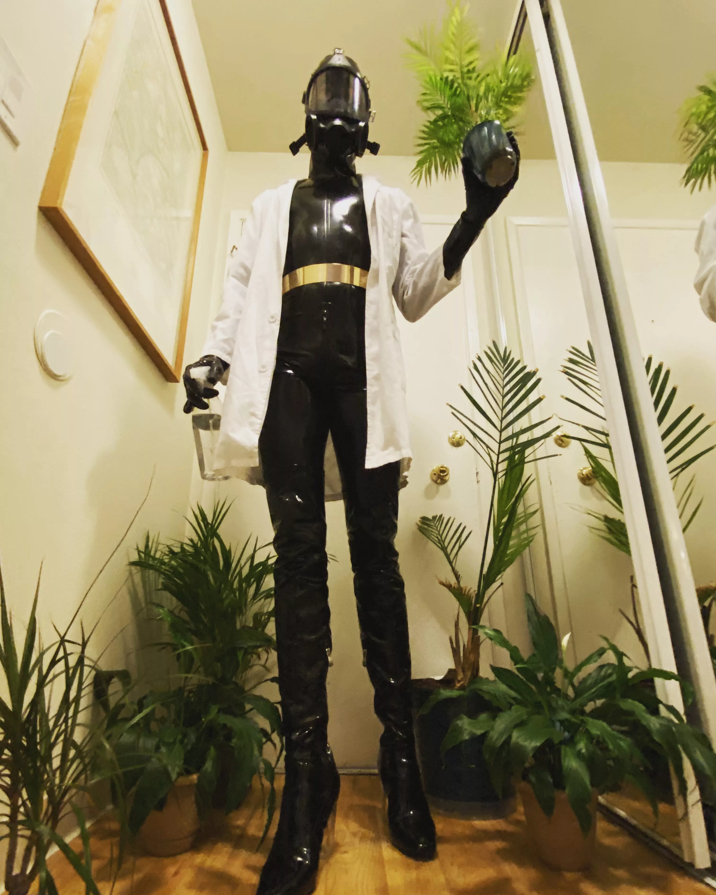 Evil scientist working on their plants (OC) posted by latexcite-me