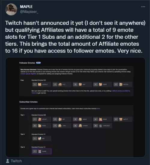 Exciting news for Affiliates, regarding emote slots! by mapleer