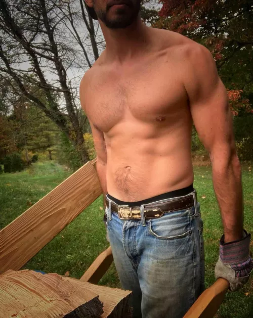 Excuse me ma’am, where do you want me to park my wood? by sexylumberjack55