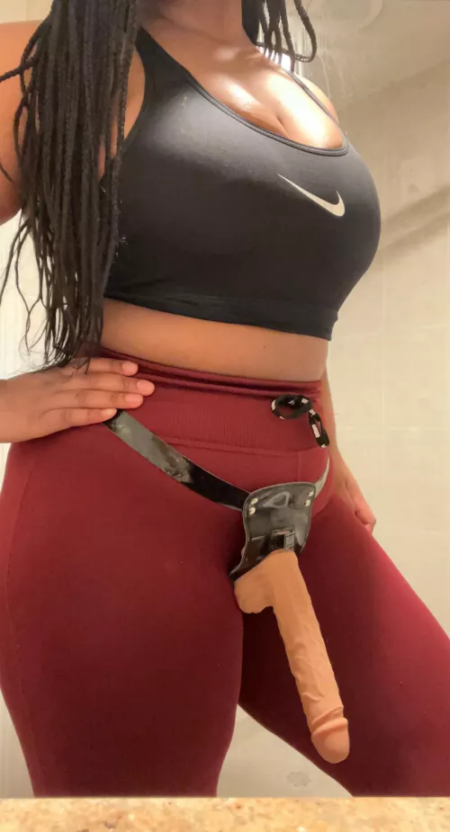 Exercise fit + my strapon by RavenHeart32