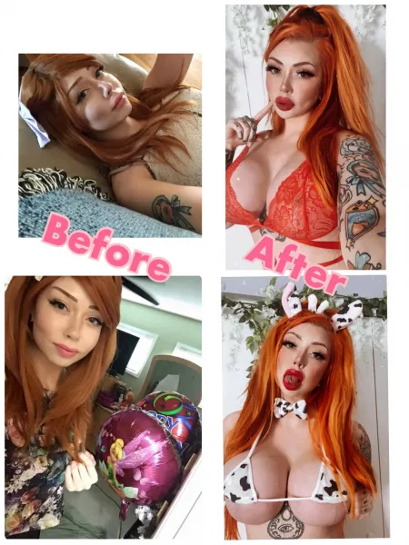 Extreme Transformation before and after! by Sadbunnypeachy