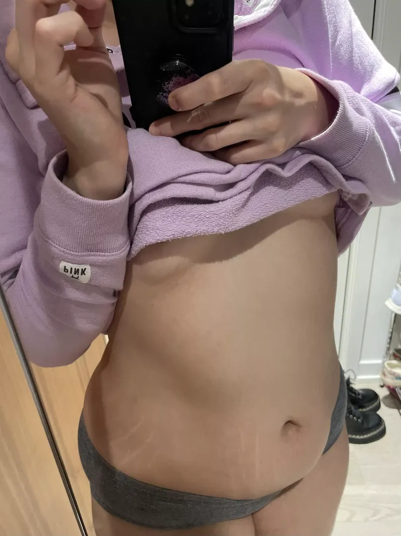 Extremely bloated after a big meal 😳 posted by BUBBLEGUMBIITCH