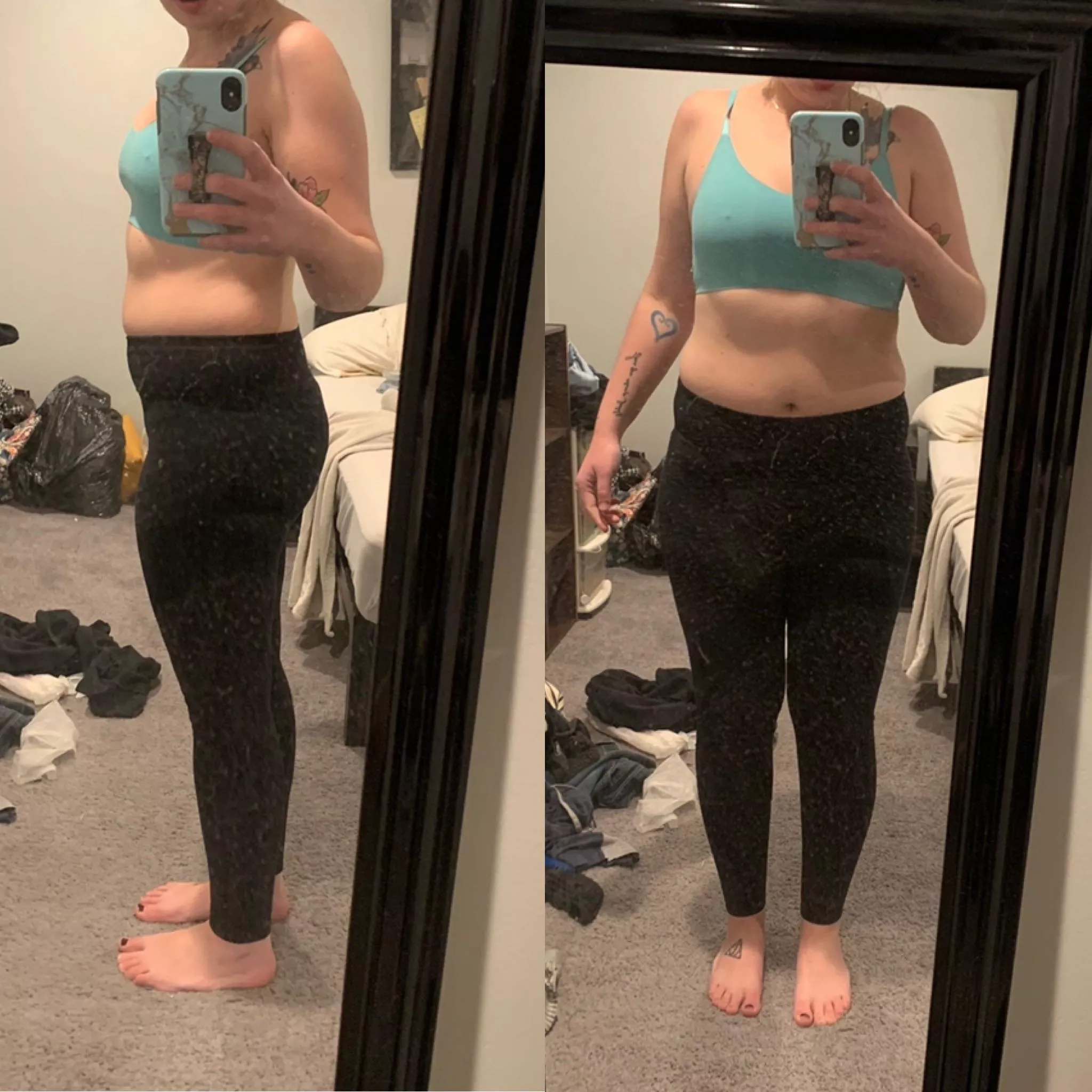F/ 5’4”/152 - Just got myself a personal trainer. I started 3 weeks ago, 2 days a week. I did weigh myself today and lost 8 lbs, which is great but how long did it take to see the results? Some words of advice would be great! posted by Loose-Lime9406