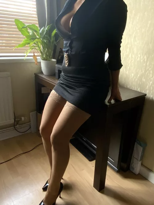 (F) All black to the office today 💜💜💜💜 by Kimberlyhose