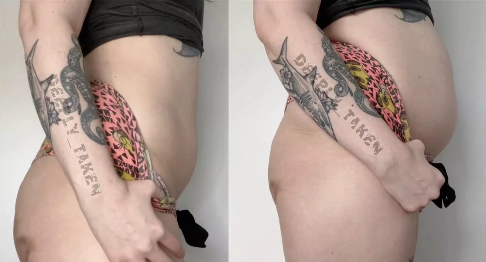 [F] 🖤 Before and After my Massive McDonalds Lunch - One Large Big Mac, Two Large Fries, 9 Cheese Sticks and 6 Nuggets, wash down with Coke 🖤 posted by Deeply_Taken