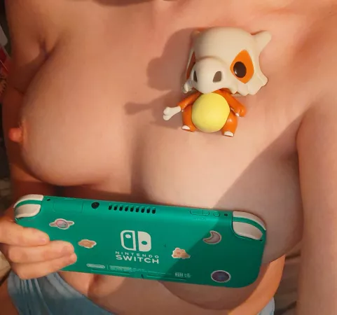 [F] Cubone and I are hanging out playing Stardew Valley. Happy Friday 😊 by Aussiemilf2046