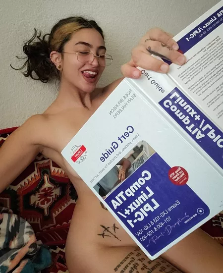 [F] Do computer nerds fit this sub?! Honestly, not sure where this one fits 🤔 Anyways, studying for my Linux exam tomorrow!! 😋😋 by Federal-Description6