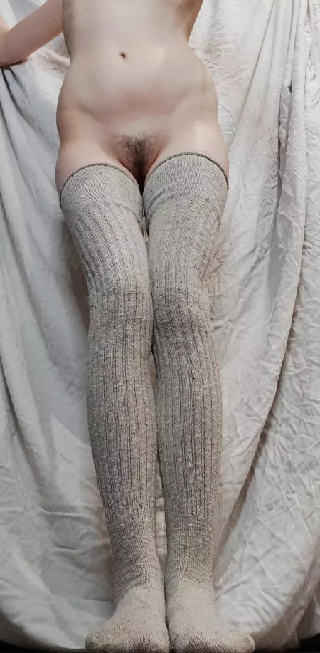 [F] How do you like my extra long thigh high socks? by lankylizardof