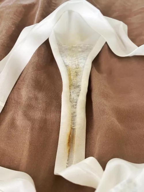 [f] my silky dirty thongs for this evening 👋🏼💩 by babushka0310