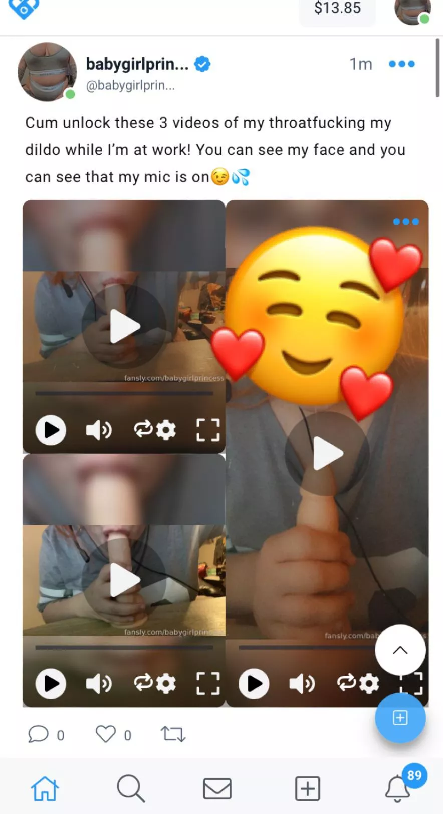 (F19) go check out my latest fansly videos💦🥵 posted by Slutty19babygirl