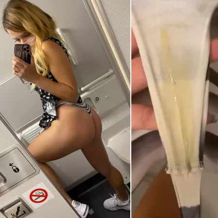 [f19][oc] My skirt up in the air and the yellow creamy thong 🍒 by LittleOneTwo3