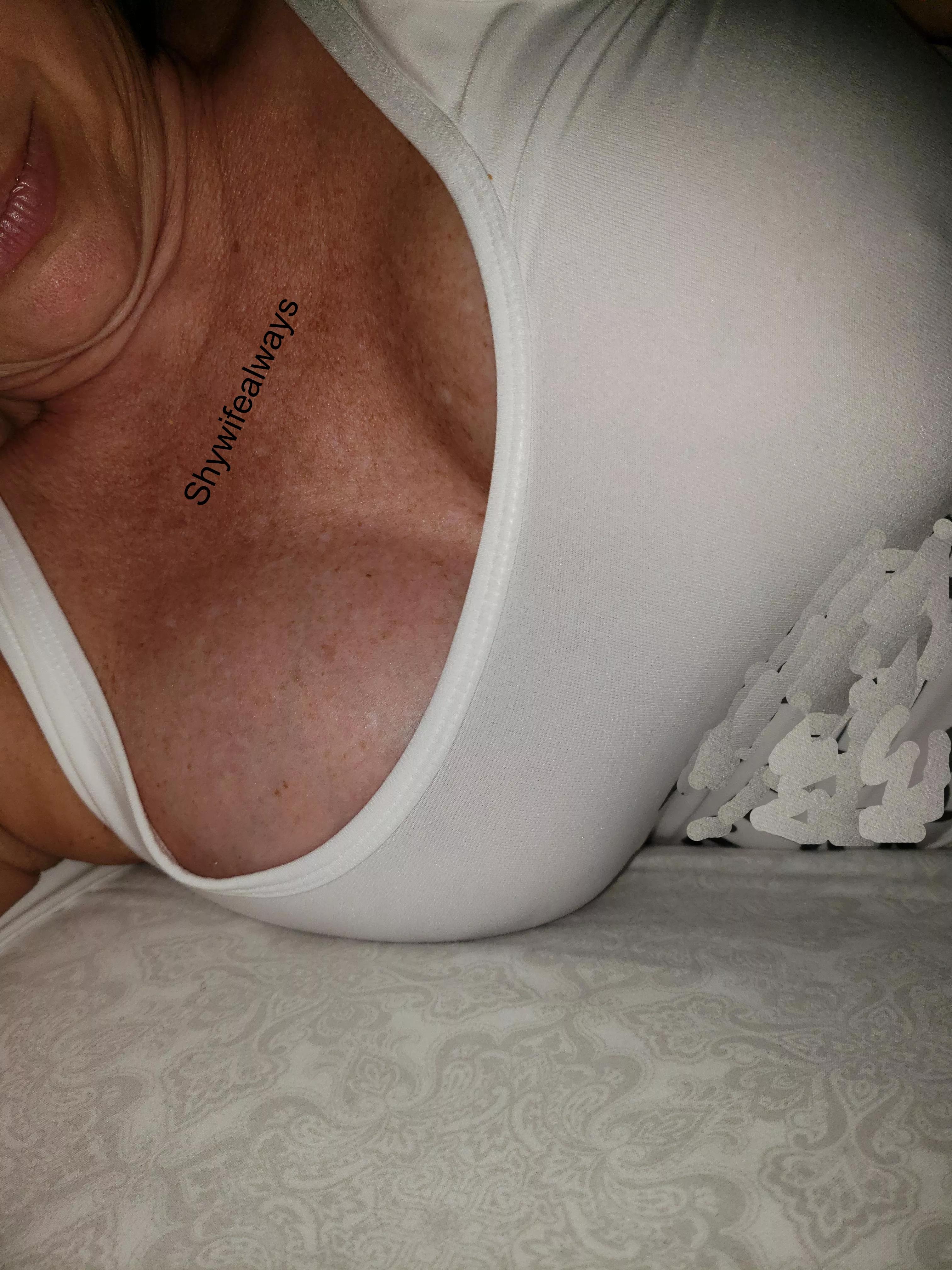 [F]50 I like to go braless in these tight tank tops posted by Shywifealways
