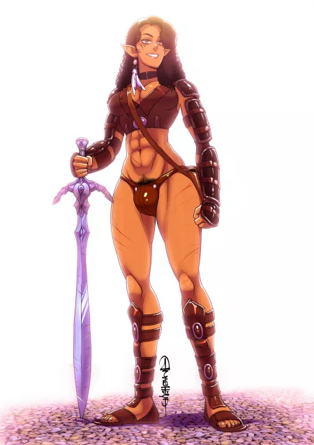 Faelana, the elf warrior by Anasheya by Souted