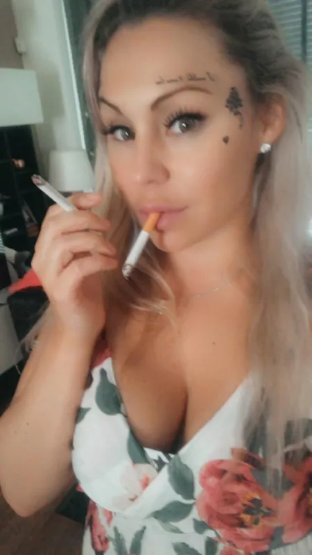 Fake face tattoos to piss my parents off 😅 and really need like 2 cigarettes after talking to them 🤷‍♀️🥂 by SwedishGirlSthlm