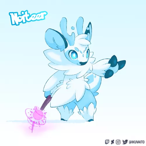 Fakemon: Noiteer (Art by me | @ikuvaito on Twitter and IG) by IkuVaito