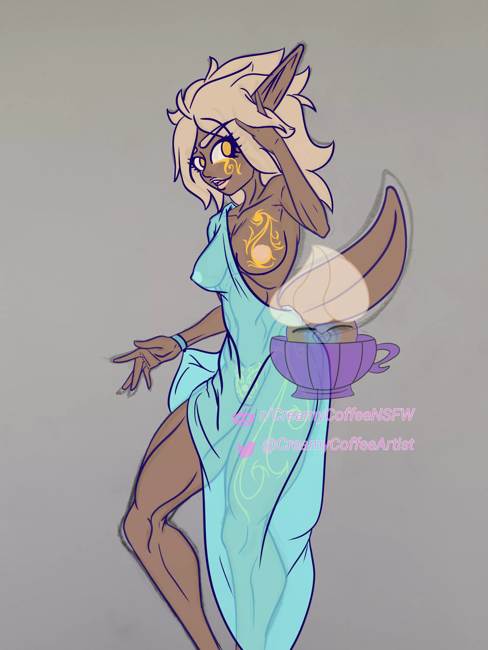 Fancy Tattoos for a fancy girl (OC) posted by CreamyCoffeeArtist