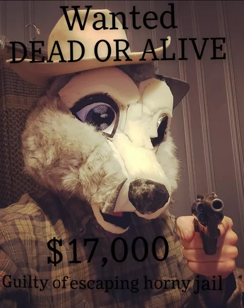 Fastest Racoon in the west 🤠🦝 I really need to finish puttin fur on this dang old head by Santapsycho