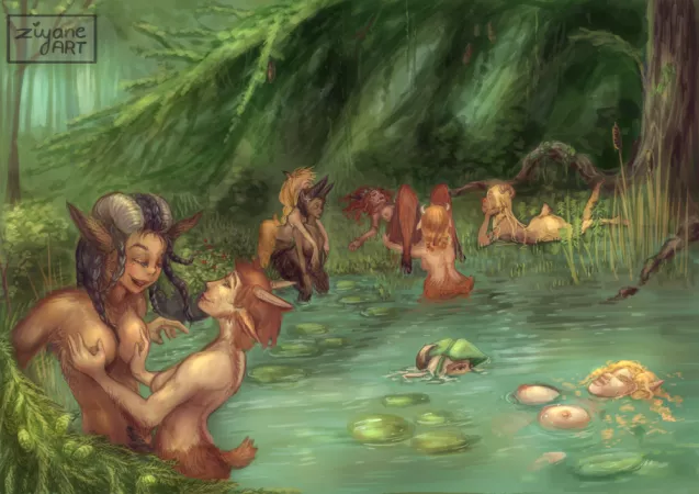 Fauns Play by Ziyane by Myrandall