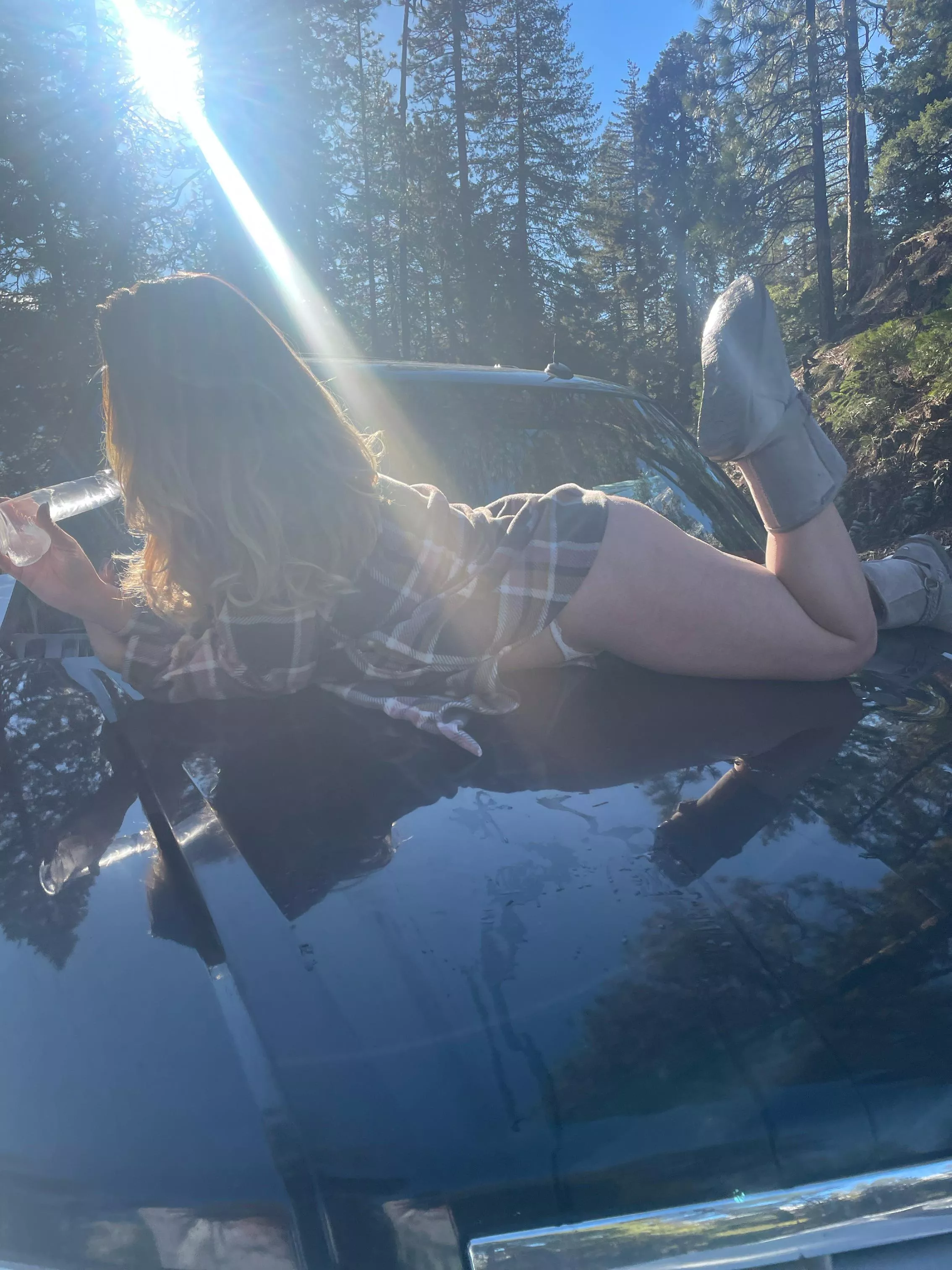 [f]Dildo play roadside😋 Adrenaline rush for sure! posted by HotMysteryMama