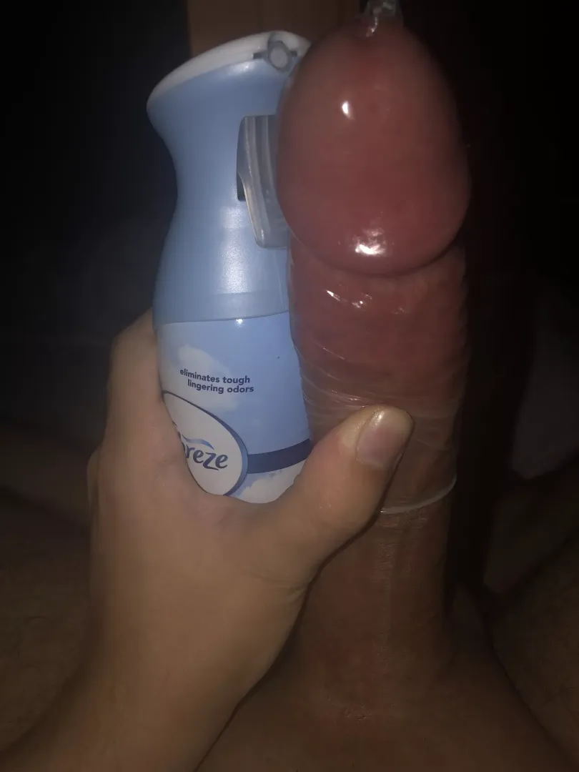 Febreze can + “large condom” comparison posted by largemeatstick