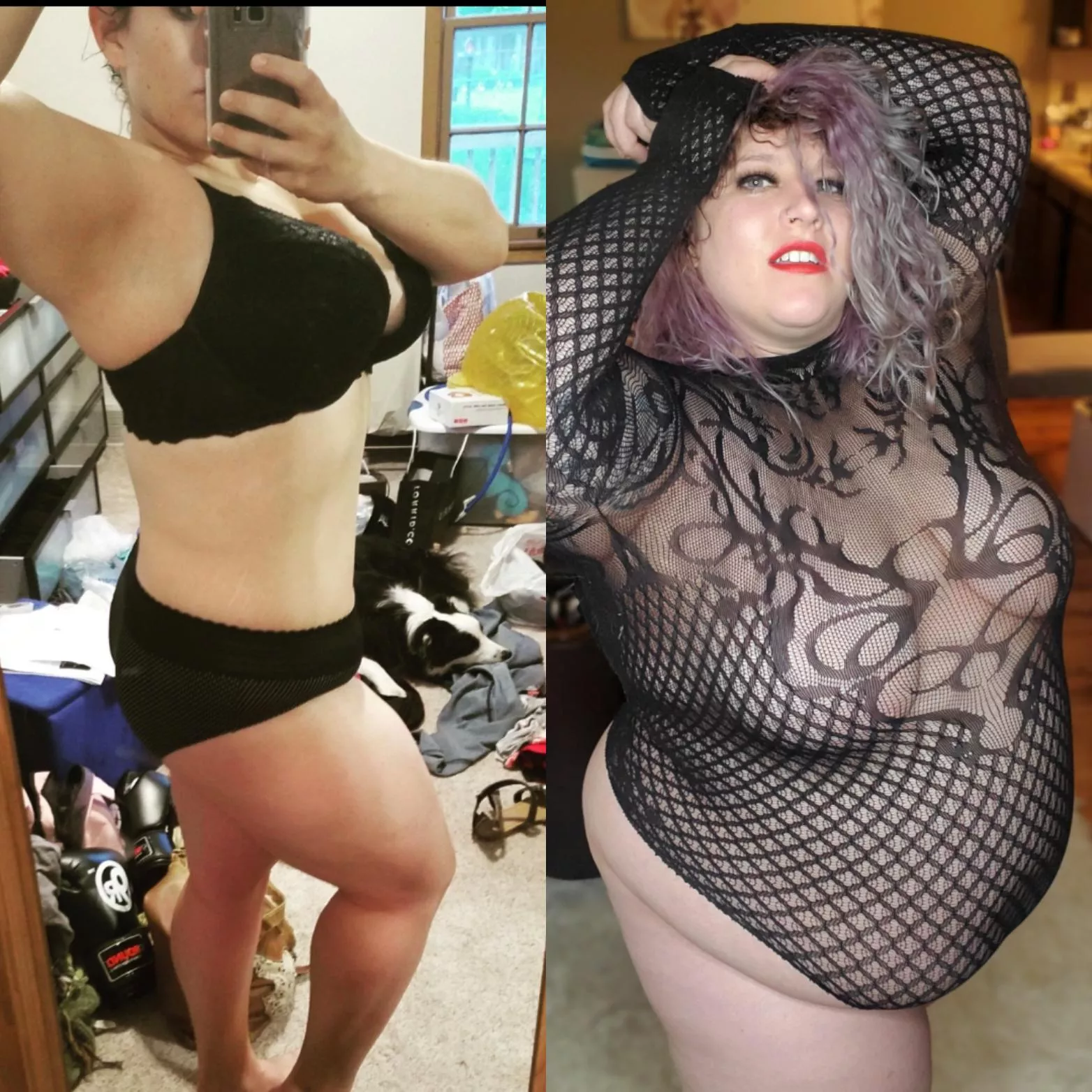 Feelin myself a lot more at 320 lbs vs 170 lbs 🙃 posted by yanamissyana