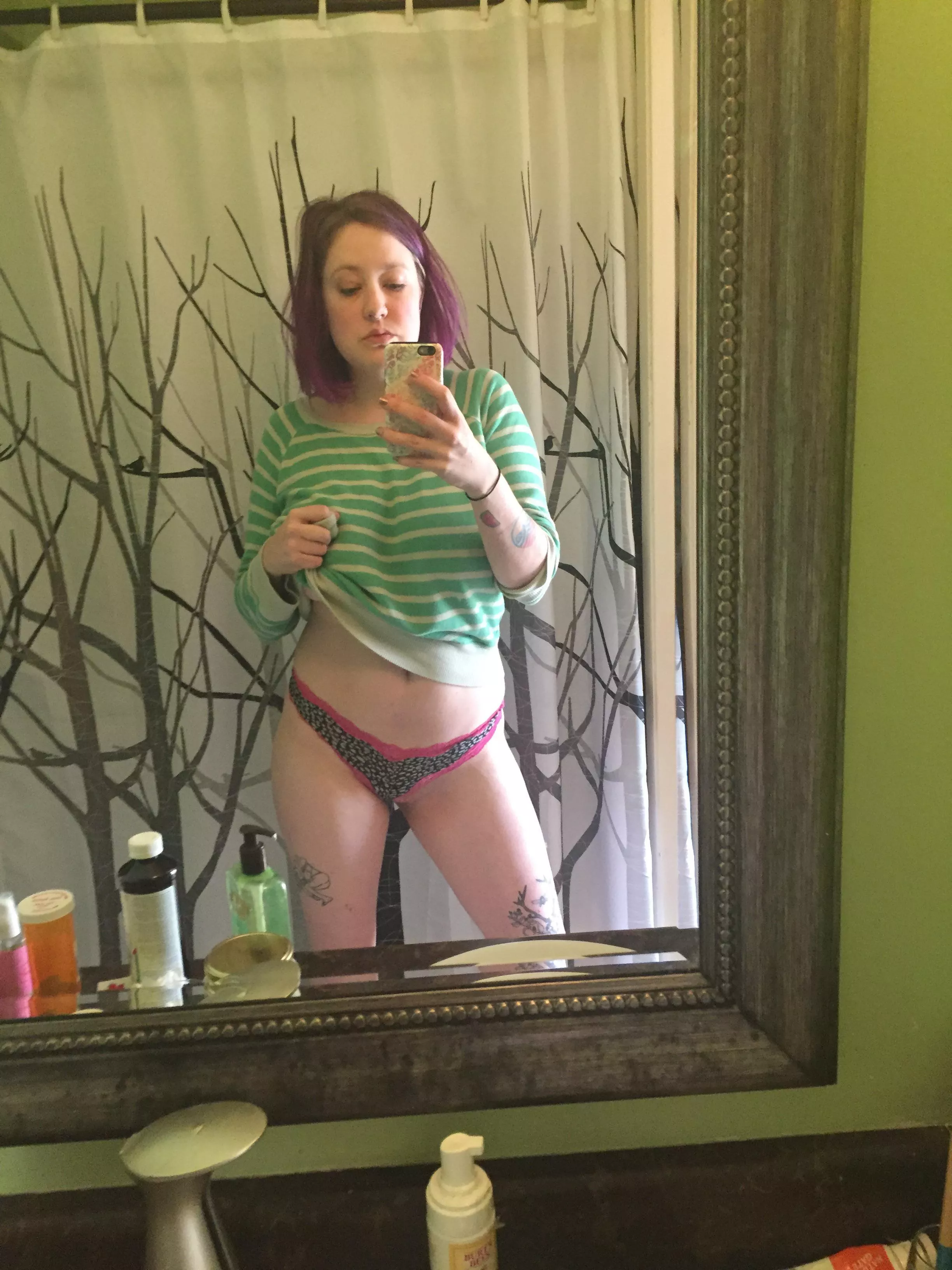 Feeling cozy in my sweater, keeping it cute in my panties posted by VioletFonce