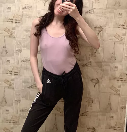 Feeling happy with no bra by oh_danix