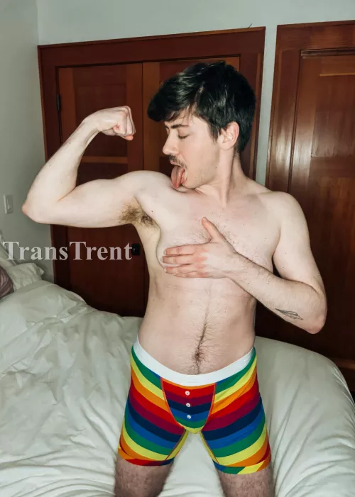 Feeling my boy boobs in this pic by TransTrent