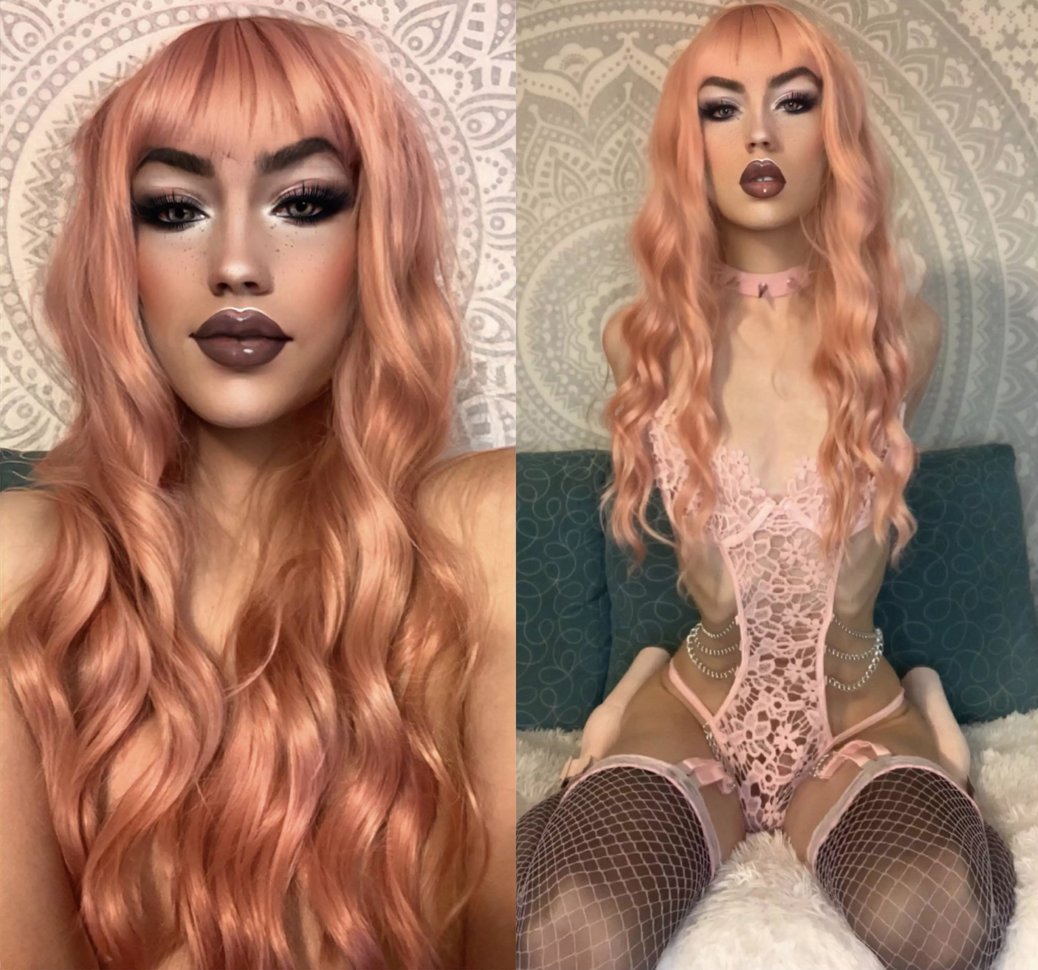 Feeling SOOO sexy in this pink 😊 can I be your fuckdoll today daddy? 🥵 posted by skyesoprettyy