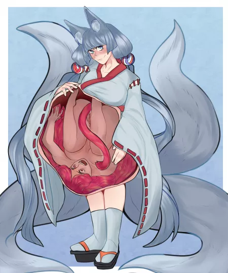 Feisty Fox, Fearful Feline (F/F) (Unwilling) (Endosoma) by AltAccount0222