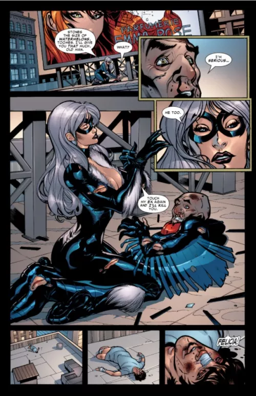Felicia's Threat [Marvel Knights: Spider-Man (2004) #4] by lordhater1
