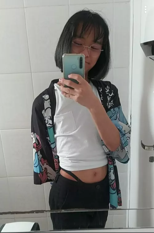 felt cute and absolutely loved this kimono :3 by jubileavemealone